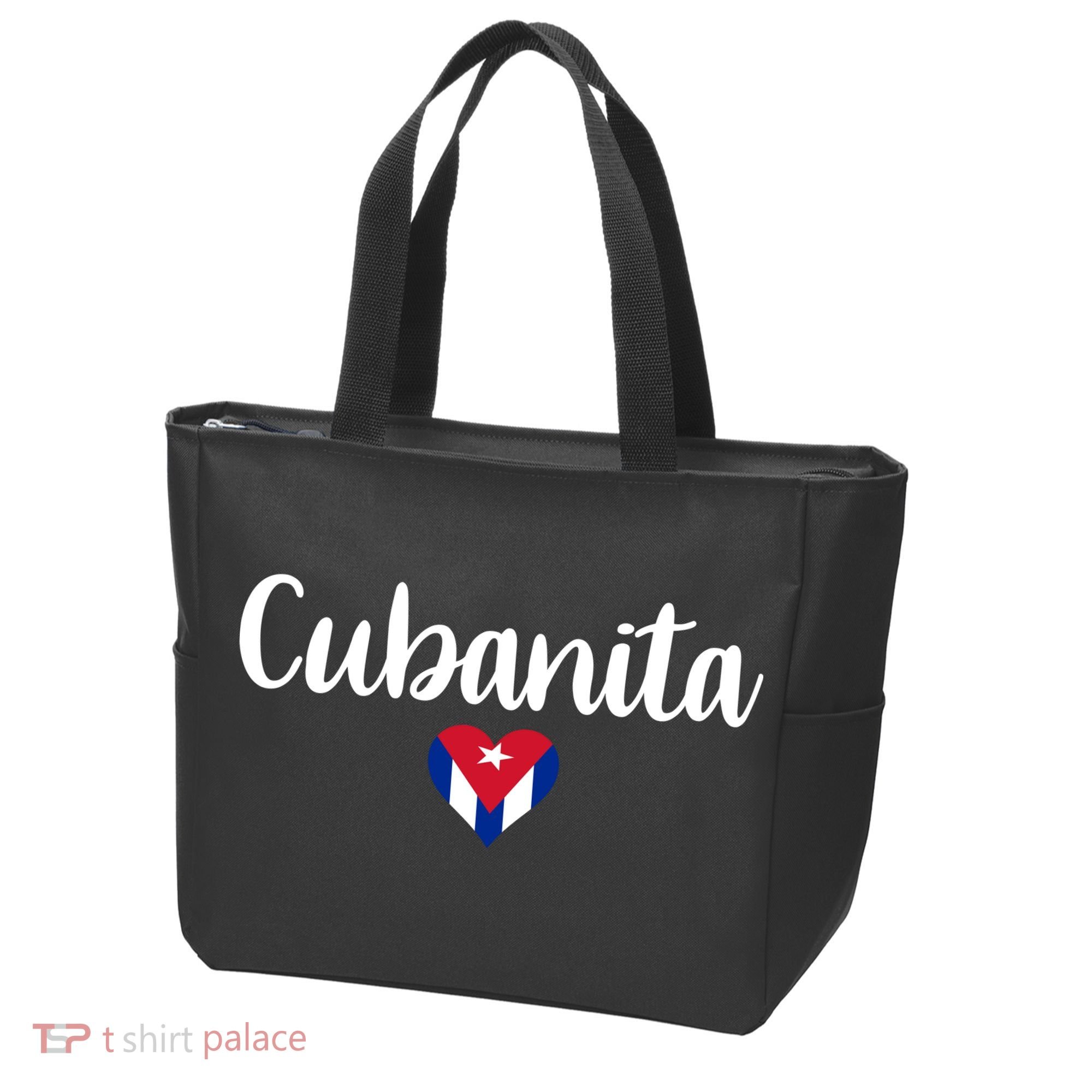 Cubanita Cuban Heart Cuba Flag Tote Bag