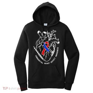 Chd Congenital Heart Defect Disease Awareness Ribbon Warrior Women's Hoodie