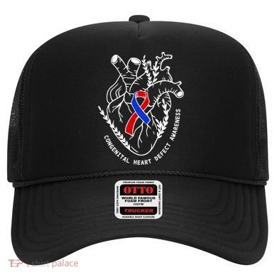 Chd Congenital Heart Defect Disease Awareness Ribbon Warrior Hat