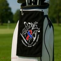 Chd Congenital Heart Defect Disease Awareness Ribbon Warrior Golf Towel thumb 2