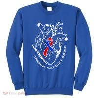 Chd Congenital Heart Defect Disease Awareness Ribbon Warrior Sweatshirt thumb 0