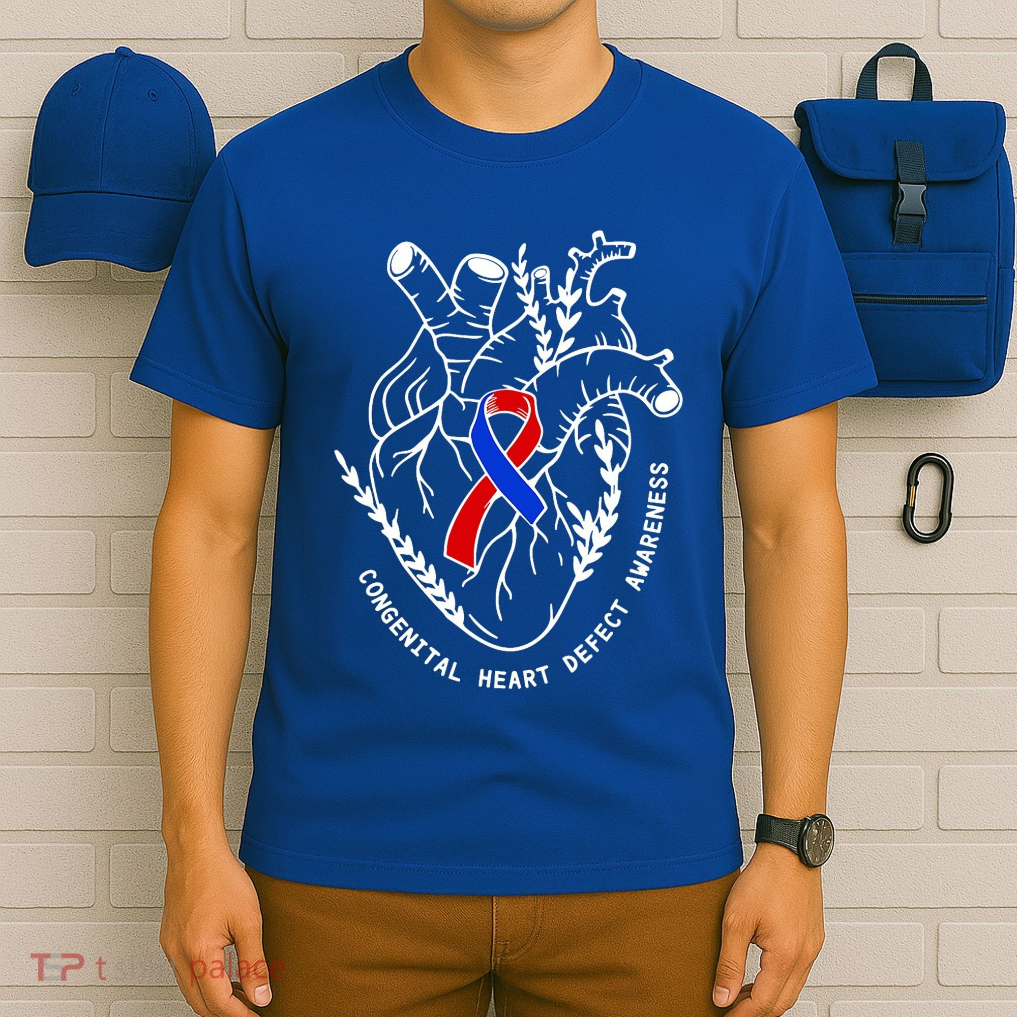 Chd Congenital Heart Defect Disease Awareness Ribbon Warrior T-Shirt