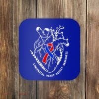 Chd Congenital Heart Defect Disease Awareness Ribbon Warrior Coaster thumb 0