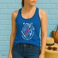 Chd Congenital Heart Defect Disease Awareness Ribbon Warrior Women's Tank Top thumb 2