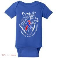 Chd Congenital Heart Defect Disease Awareness Ribbon Warrior Baby Bodysuit thumb 0