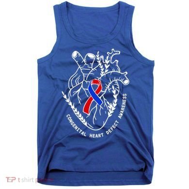 Chd Congenital Heart Defect Disease Awareness Ribbon Warrior Tank Top
