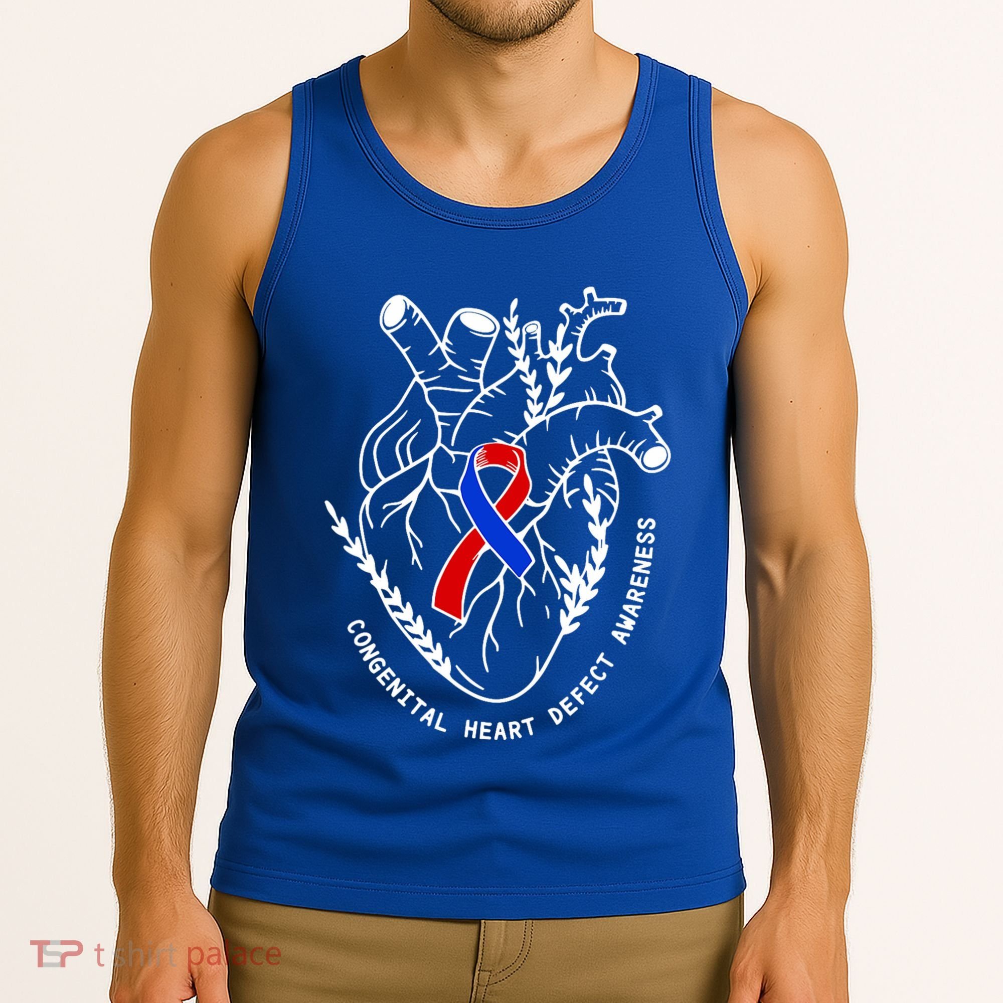 Chd Congenital Heart Defect Disease Awareness Ribbon Warrior Tank Top