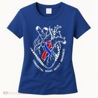 Chd Congenital Heart Defect Disease Awareness Ribbon Warrior Women's T-Shirt thumb 0