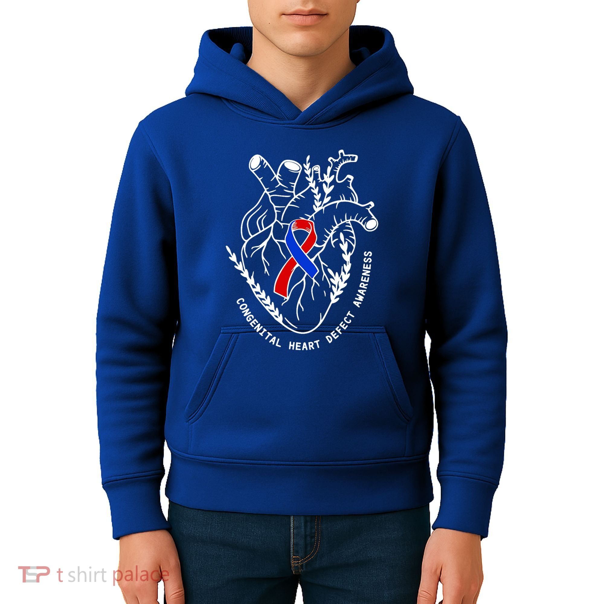 Chd Congenital Heart Defect Disease Awareness Ribbon Warrior Kids Hoodie