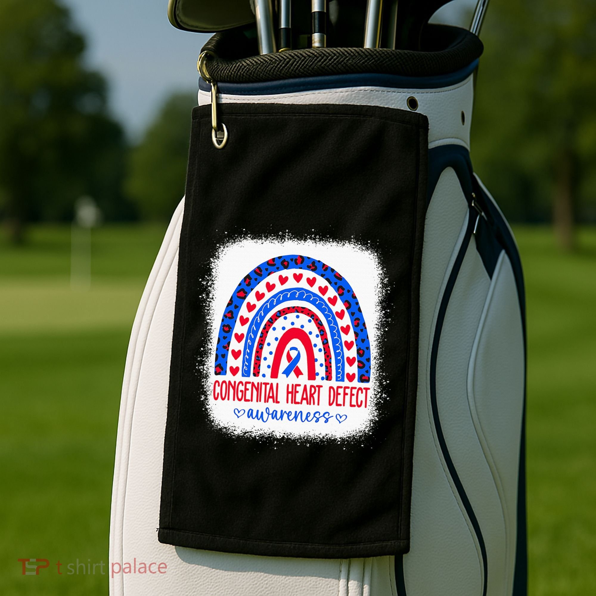 Chd Congenital Heart Defect Awareness Month Golf Towel