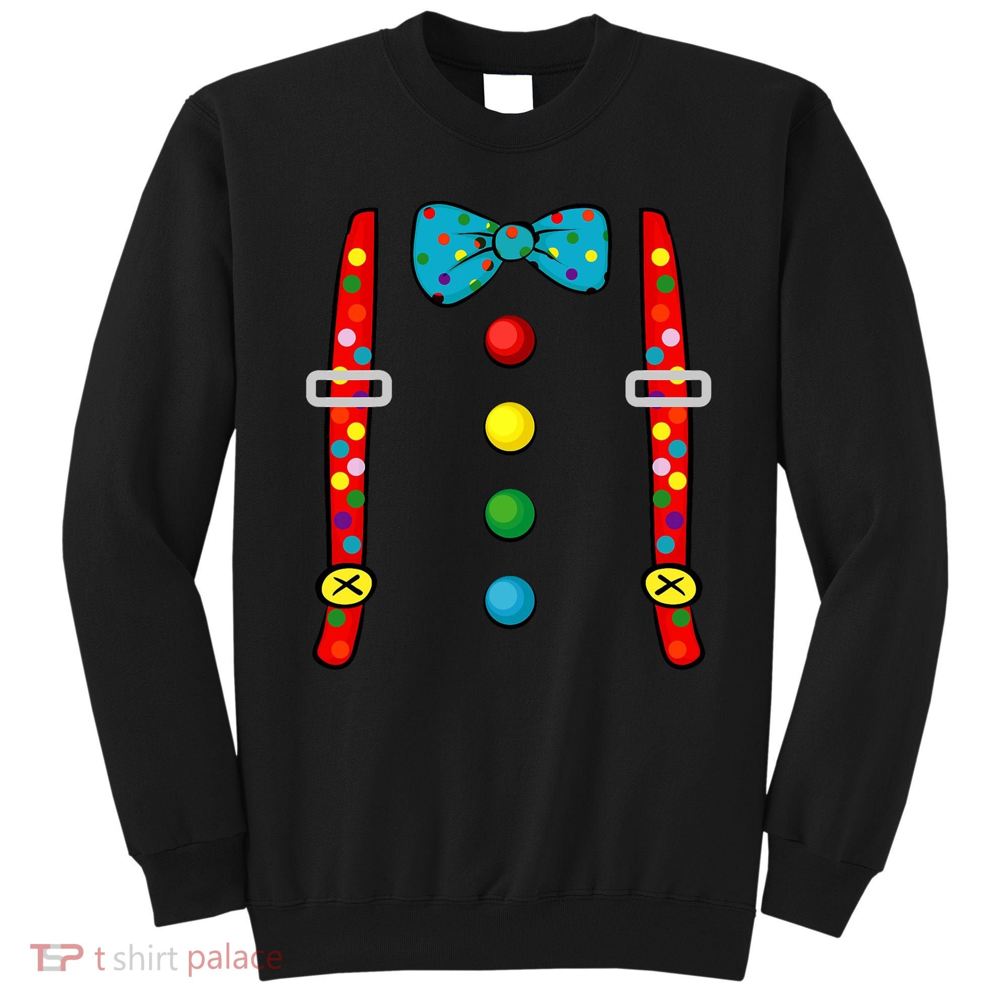 Clown Costume Halloween Funny Circus Clown Diy Costume Sweatshirt