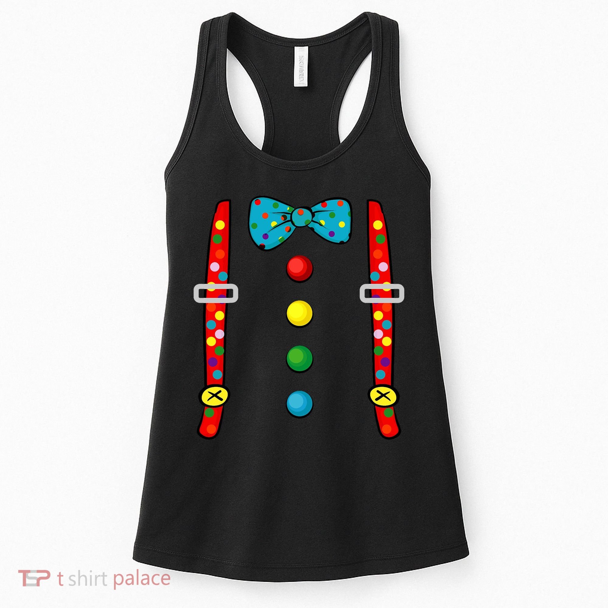 Clown Costume Halloween Funny Circus Clown Diy Costume Women's Tank Top