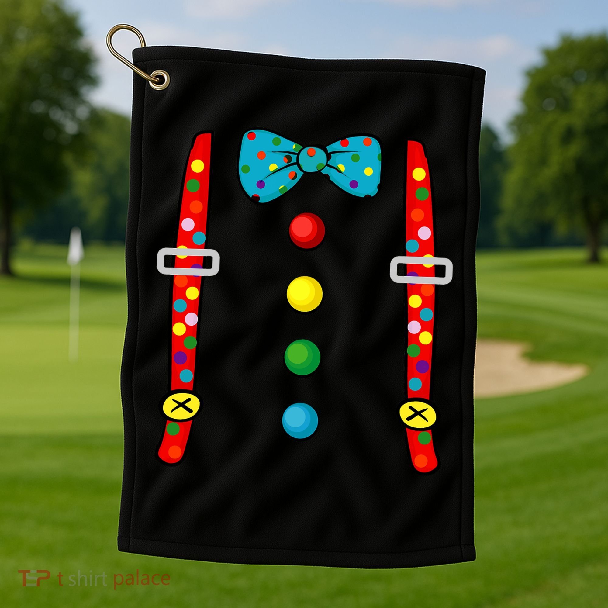 Clown Costume Halloween Funny Circus Clown Diy Costume Golf Towel