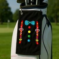 Clown Costume Halloween Funny Circus Clown Diy Costume Golf Towel thumb 2