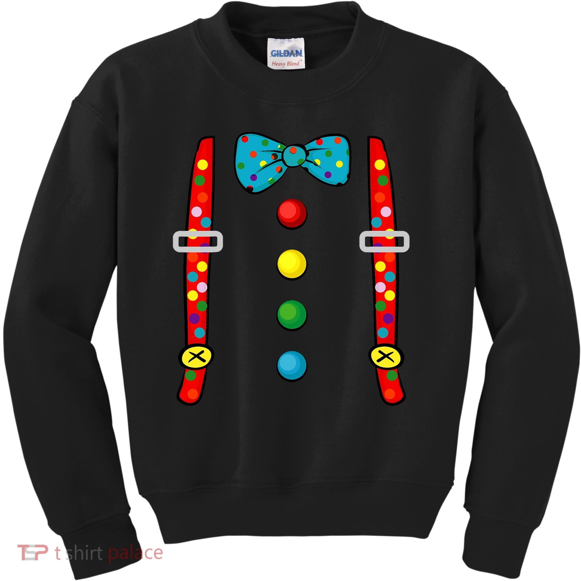 Clown Costume Halloween Funny Circus Clown Diy Costume Kids Sweatshirt