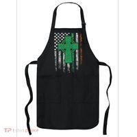 Celtic Cross Irish American Flag St. Patrick's Day Ireland Apron thumb 0