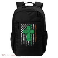 Celtic Cross Irish American Flag St. Patrick's Day Ireland Backpack thumb 0