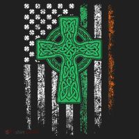 Celtic Cross Irish American Flag St. Patrick's Day Ireland Beanie thumb 2