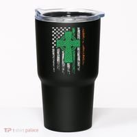 Celtic Cross Irish American Flag St. Patrick's Day Ireland Tumbler thumb 0