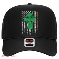 Celtic Cross Irish American Flag St. Patrick's Day Ireland Hat thumb 0