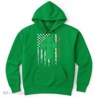 Celtic Cross Irish American Flag St. Patrick's Day Ireland Hoodie thumb 0