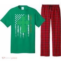 Celtic Cross Irish American Flag St. Patrick's Day Ireland Pajama Set thumb 0