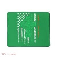 Celtic Cross Irish American Flag St. Patrick's Day Ireland Mousepad thumb 0