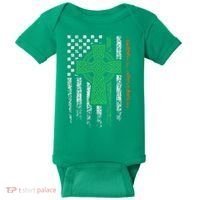 Celtic Cross Irish American Flag St. Patrick's Day Ireland Baby Bodysuit thumb 0
