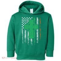 Celtic Cross Irish American Flag St. Patrick's Day Ireland Toddler Hoodie thumb 0
