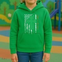 Celtic Cross Irish American Flag St. Patrick's Day Ireland Kids Hoodie thumb 3
