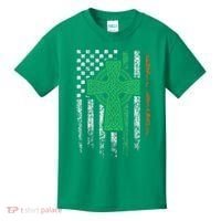 Celtic Cross Irish American Flag St. Patrick's Day Ireland Kids T-Shirt thumb 0