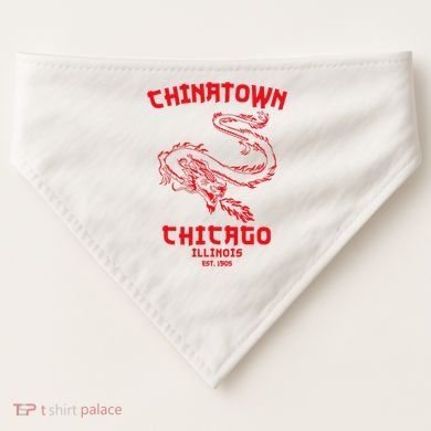 Chicago Chinatown Illinois Chinese American Loop South Side USA-Made Doggie Bandana