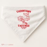 Chicago Chinatown Illinois Chinese American Loop South Side USA-Made Doggie Bandana thumb 0