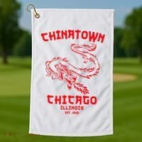 Chicago Chinatown Illinois Chinese American Loop South Side Golf Towel thumb 1
