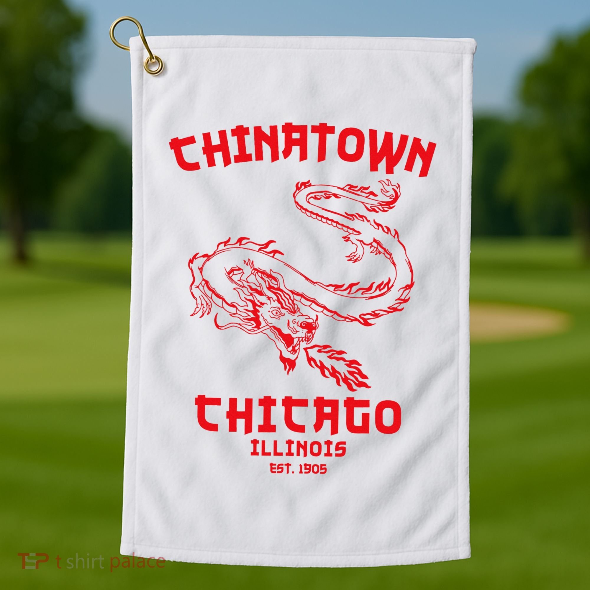 Chicago Chinatown Illinois Chinese American Loop South Side Golf Towel
