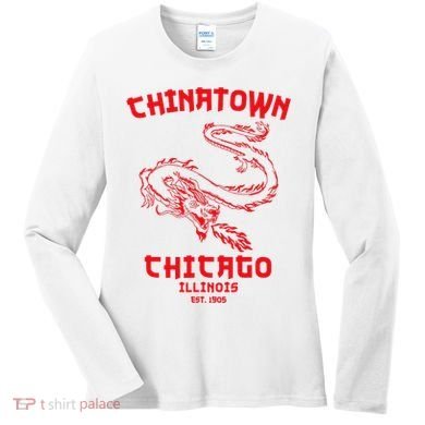 Chicago Chinatown Illinois Chinese American Loop South Side Women's Long Sleeve Shirt