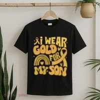 Childhood Cancer I Wear Gold For My Son T-Shirt thumb 2