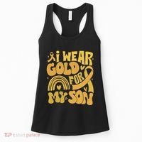 Childhood Cancer I Wear Gold For My Son Women's Tank Top thumb 0
