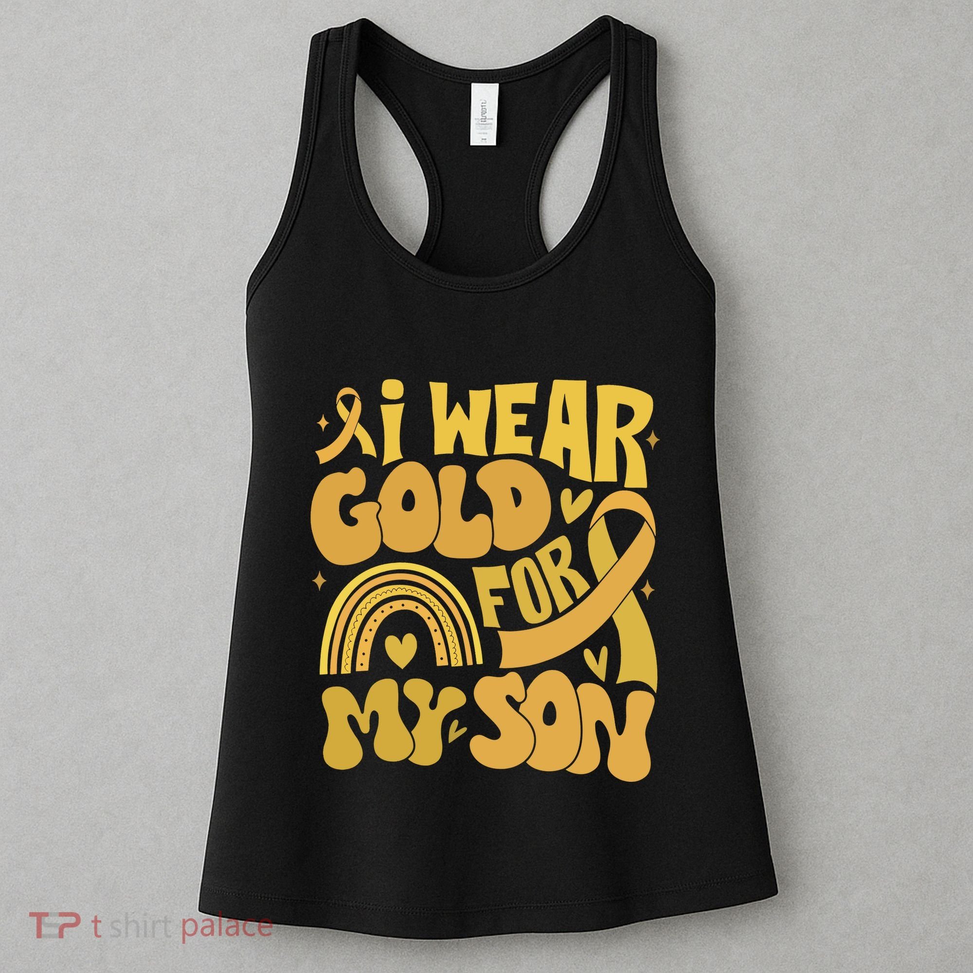 Childhood Cancer I Wear Gold For My Son Women's Tank Top