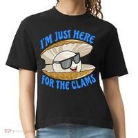 Cool Clam I'm Just Here For The Clams Clambake Steamer Party Comfort Colors Boxy T-Shirt thumb 0