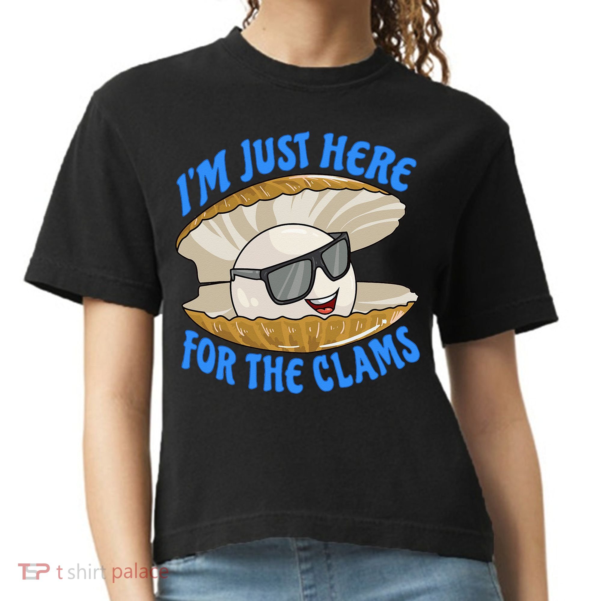 Cool Clam I'm Just Here For The Clams Clambake Steamer Party Comfort Colors Boxy T-Shirt