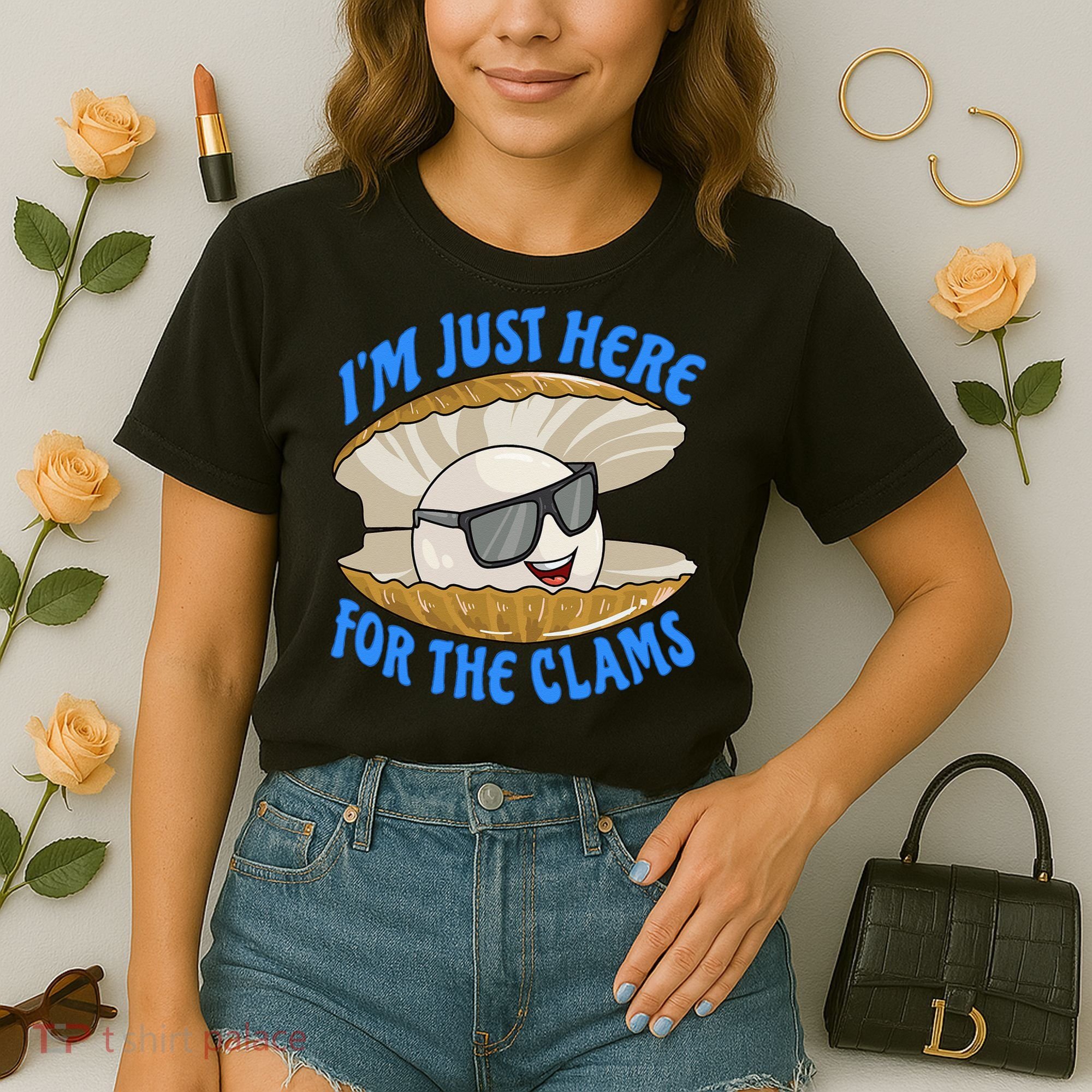 Cool Clam I'm Just Here For The Clams Clambake Steamer Party Comfort Colors Boxy T-Shirt