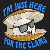 Cool Clam I'm Just Here For The Clams Clambake Steamer Party Beanie thumb 2