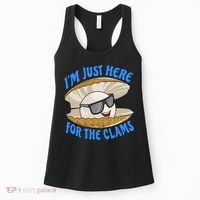 Cool Clam I'm Just Here For The Clams Clambake Steamer Party Women's Tank Top thumb 0