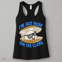 Cool Clam I'm Just Here For The Clams Clambake Steamer Party Women's Tank Top thumb 3