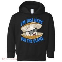 Cool Clam I'm Just Here For The Clams Clambake Steamer Party Toddler Hoodie thumb 0