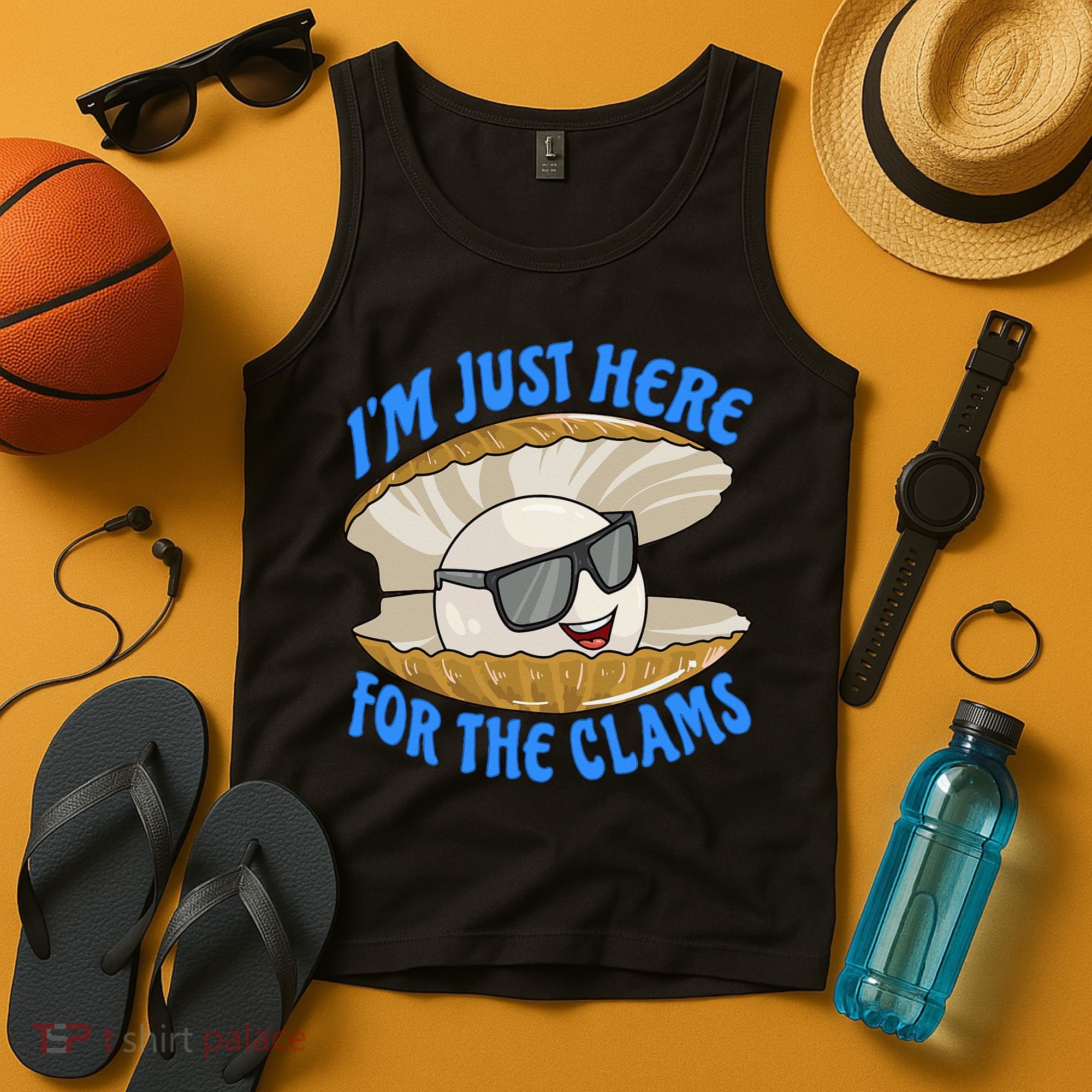 Cool Clam I'm Just Here For The Clams Clambake Steamer Party Tank Top