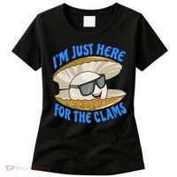 Cool Clam I'm Just Here For The Clams Clambake Steamer Party Women's T-Shirt thumb 0