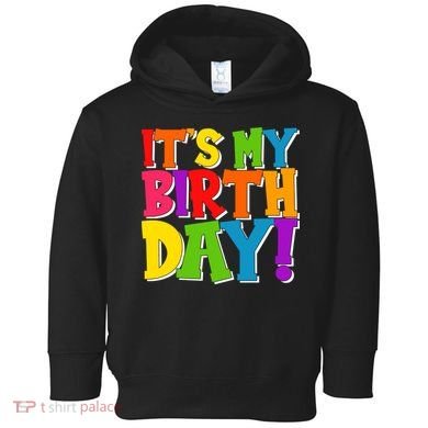 Cute Colorful It's My Birthday Toddler Hoodie
