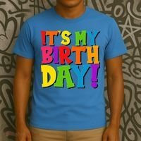 Cute Colorful It's My Birthday T-Shirt thumb 3